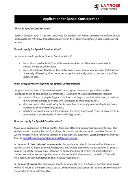 special consideration application unimelb.